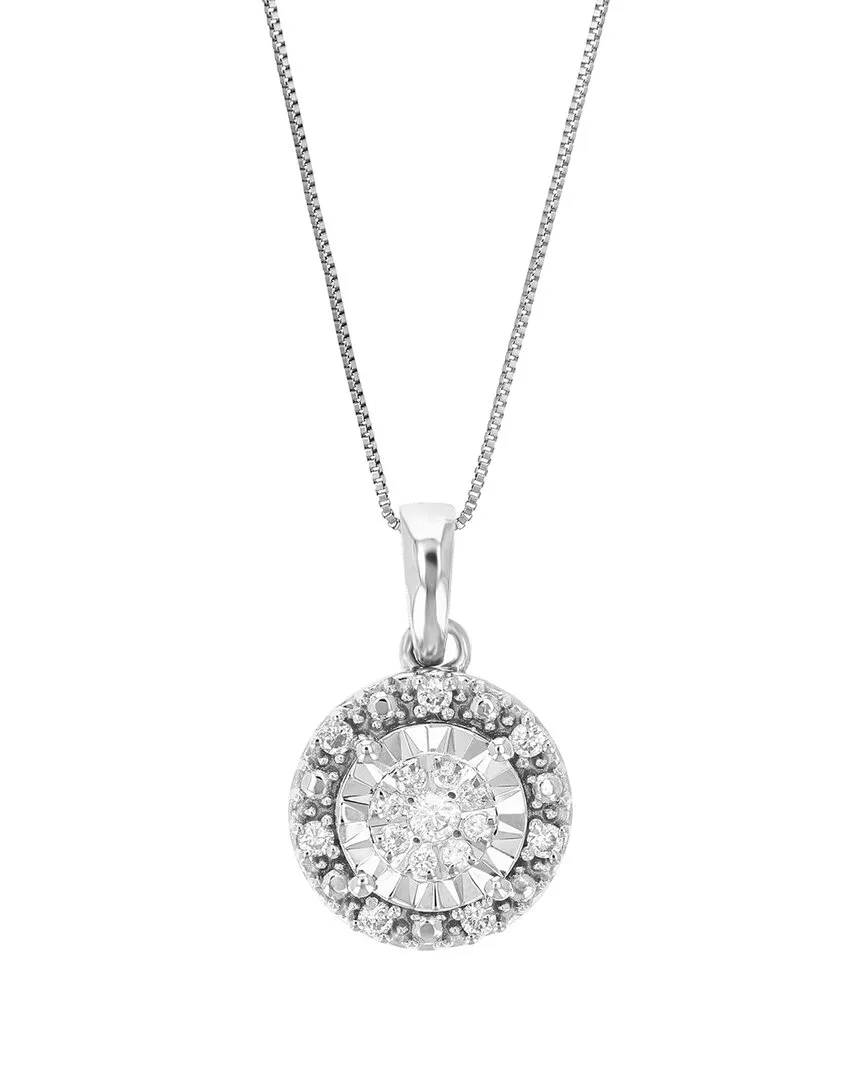 Silver 0.13 ct. tw. Lab-Grown Diamond Pendant by Amairah