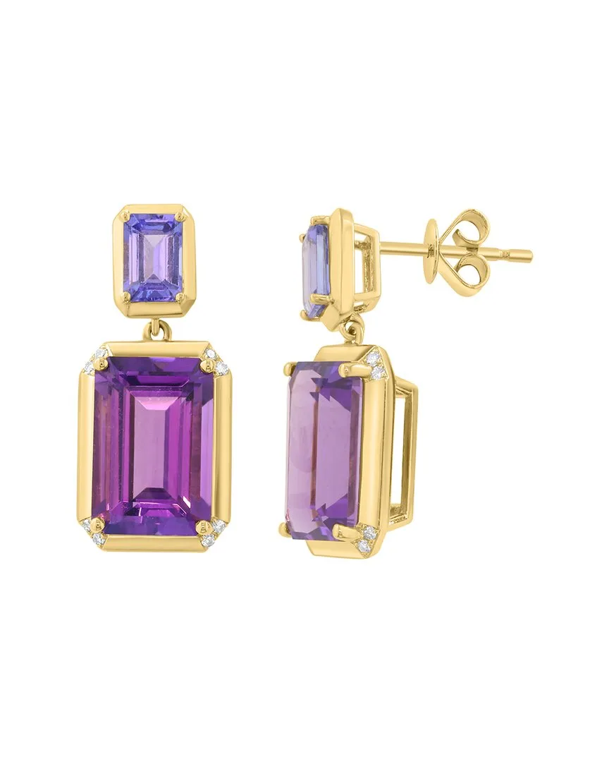 14K 7.28 ct. tw. Diamond & Gemstone Earrings