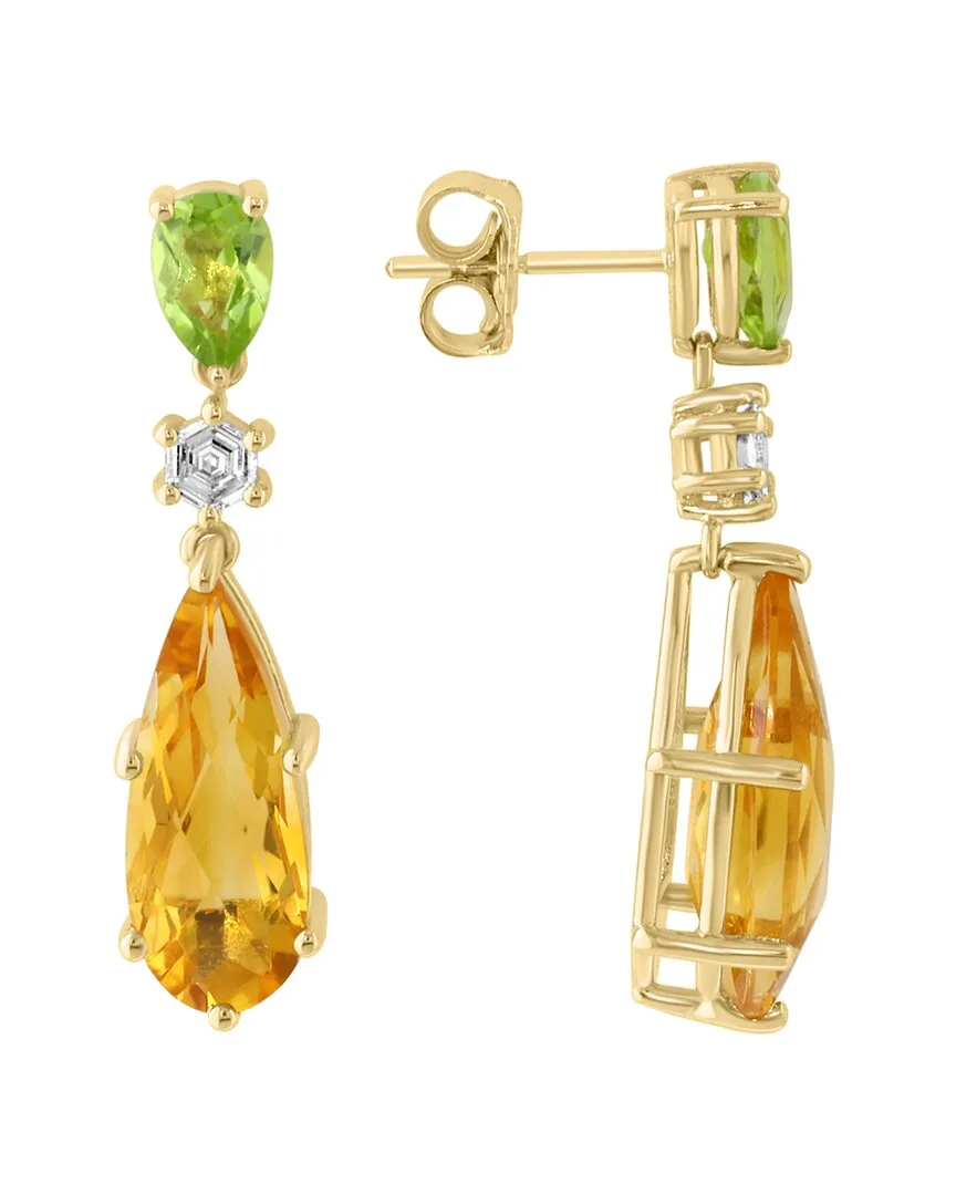 14K 5.81 ct. tw. Diamond & Gemstone Earrings