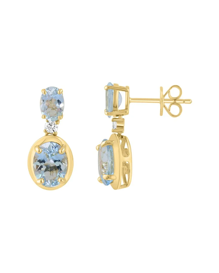 14K 2.88 ct. tw. Diamond & Aquamarine Earrings by Effy Fine Jewelry