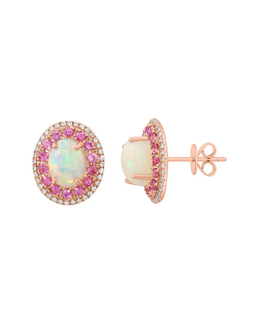 14K Rose Gold 2.81 ct. tw. Diamond & Gemstone Earrings by Effy Fine Jewelry