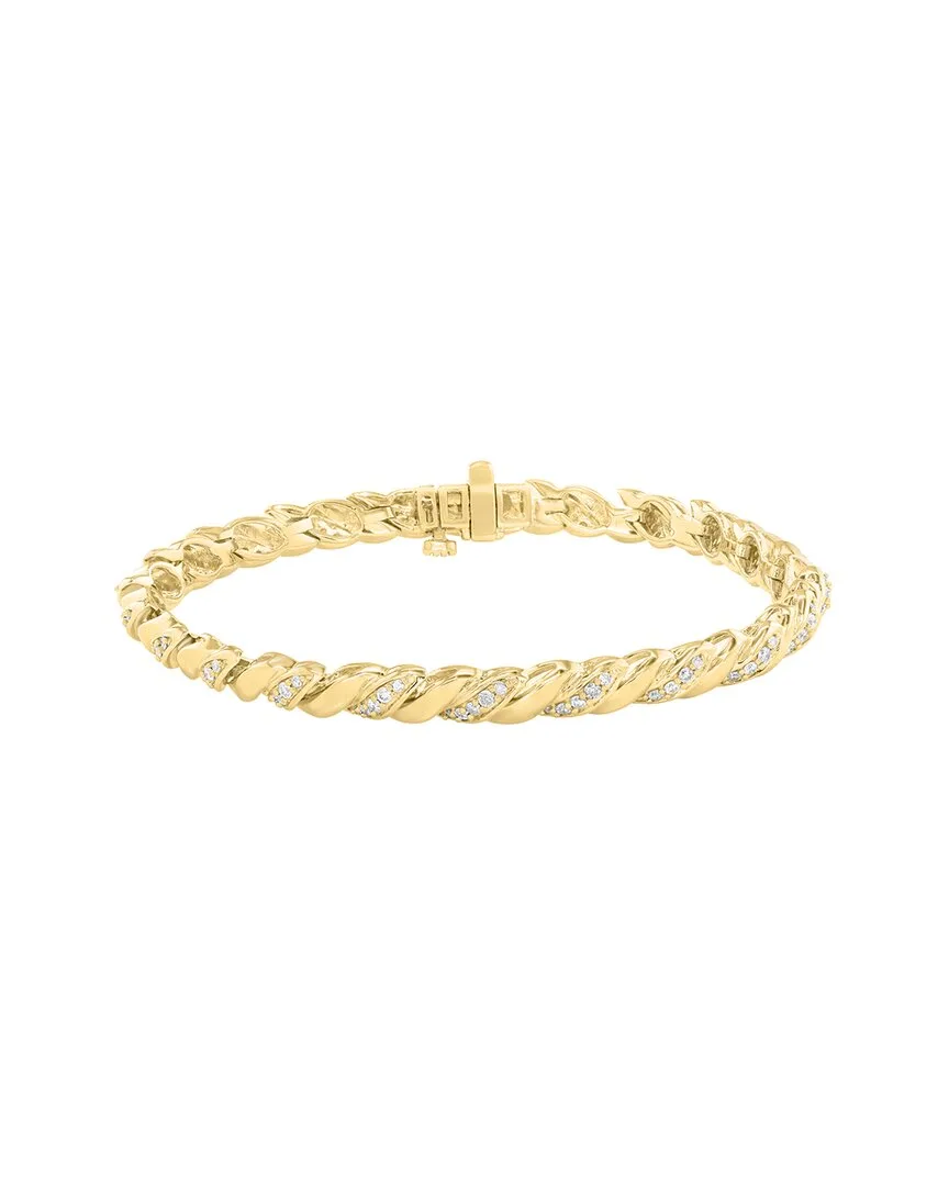 Gold Over Silver 0.99 ct. tw. Diamond Bracelet by Effy Fine Jewelry