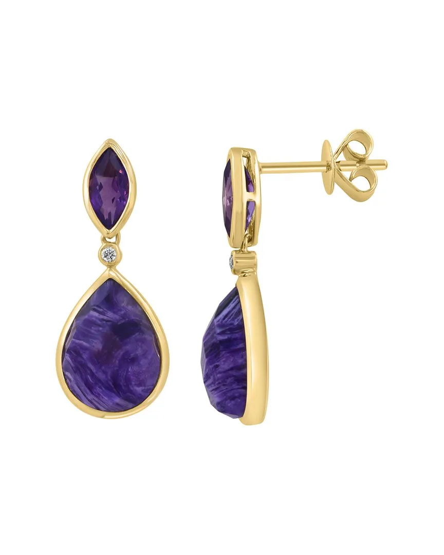 14K 5.14 ct. tw. Diamond & Gemstone Earrings by Effy Fine Jewelry