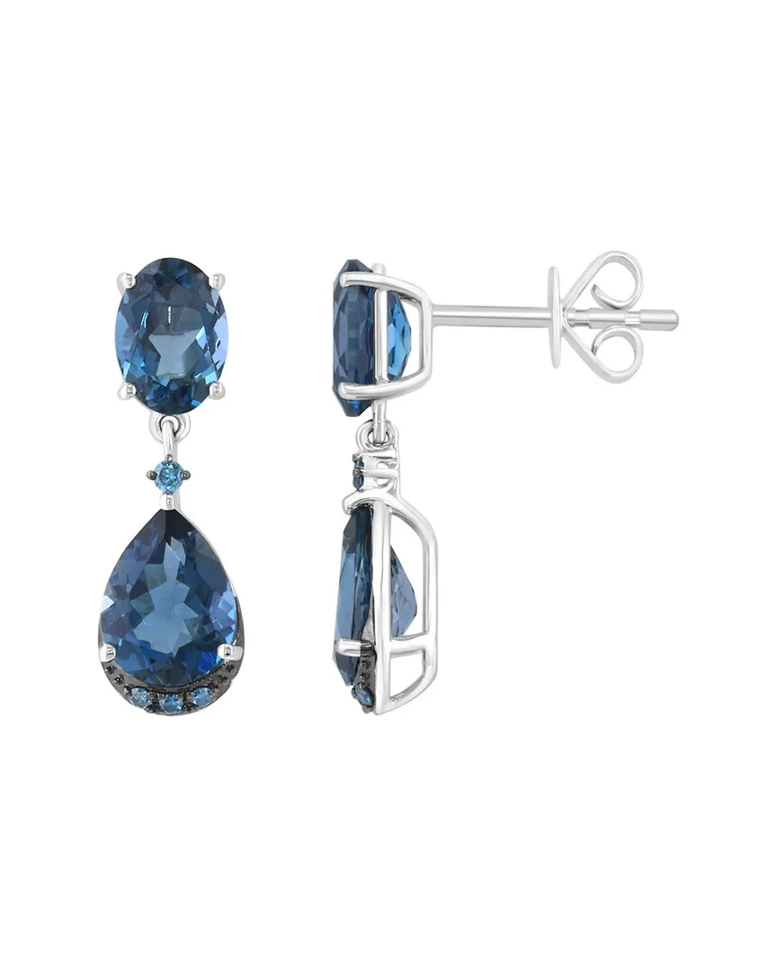 14K 5.06 ct. tw. Diamond & London Blue Topaz Earrings by Effy Fine Jewelry