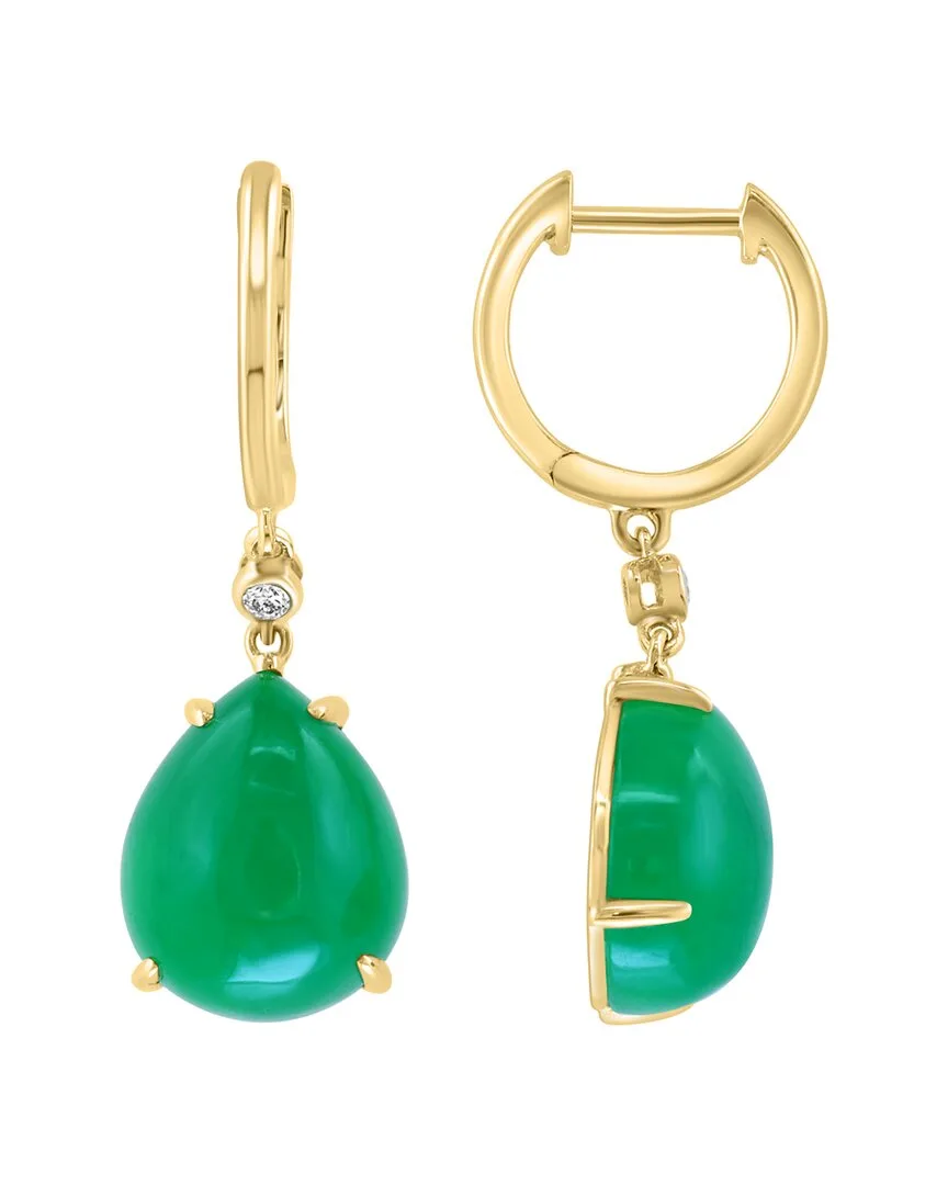 14K 8.64 ct. tw. Diamond & Jade Earrings by Effy Fine Jewelry