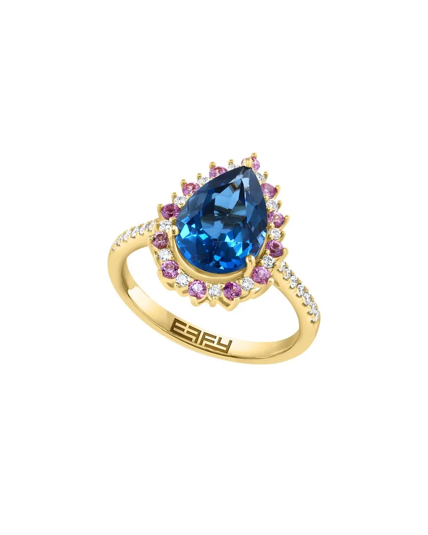 14K Rose Gold 3.88 ct. tw. Diamond & Gemstone Ring by Effy Fine Jewelry