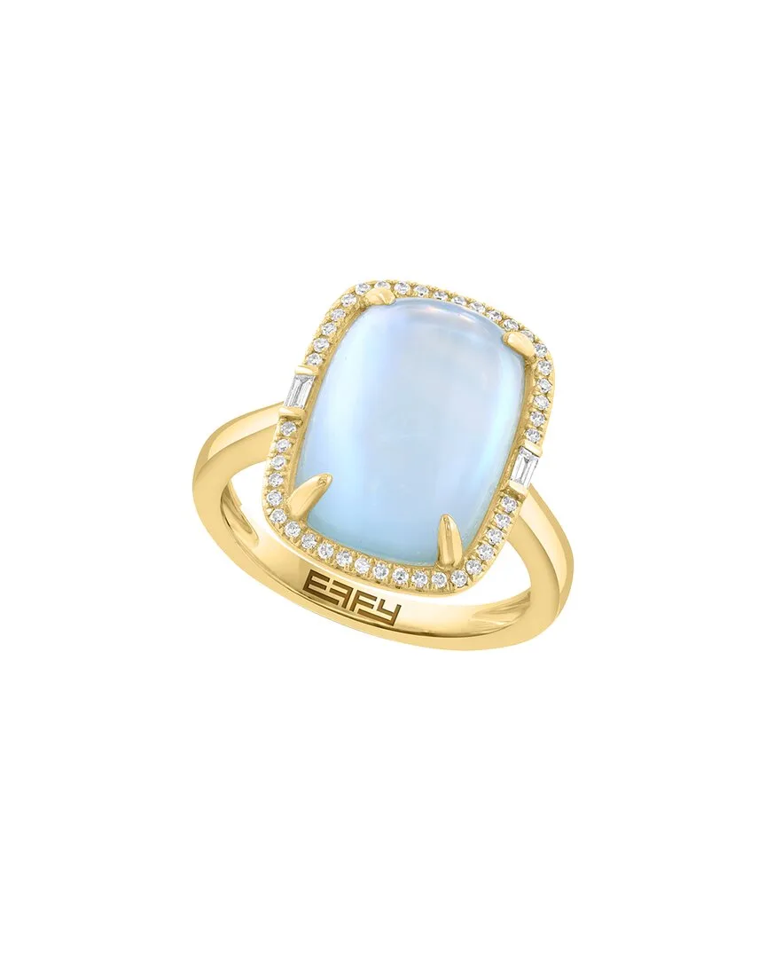 14K 8.35 ct. tw. Diamond & Sky Blue Topaz Ring by Effy Fine Jewelry