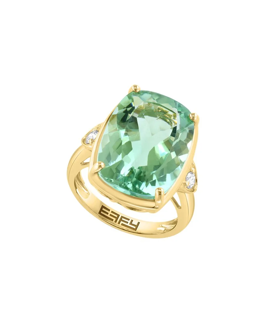 14K 12.49 ct. tw. Diamond & Green Amethyst Ring by Effy Fine Jewelry