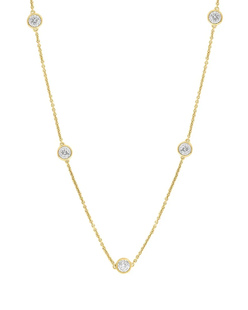 Gold Over Silver 0.94 ct. tw. Lab-Grown Diamond Necklace by Effy Fine Jewelry