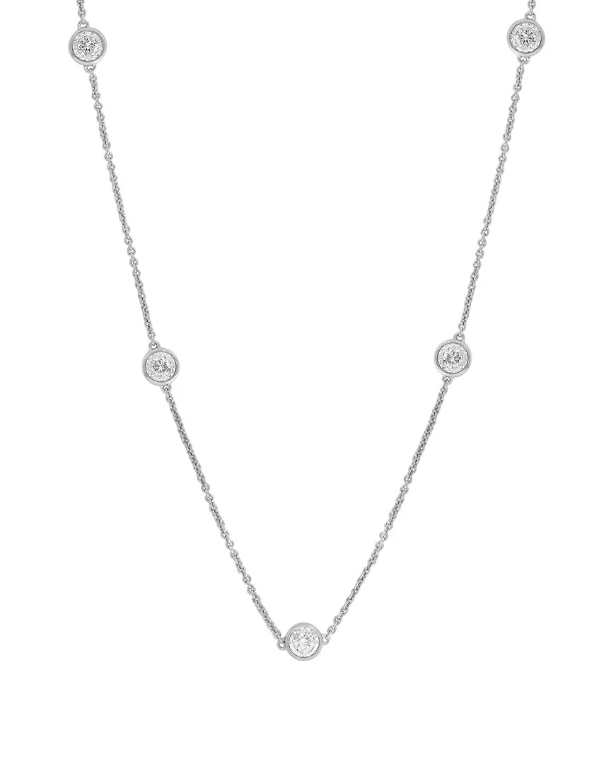 Silver 0.94 ct. tw. Lab-Grown Diamond Necklace by Effy Fine Jewelry