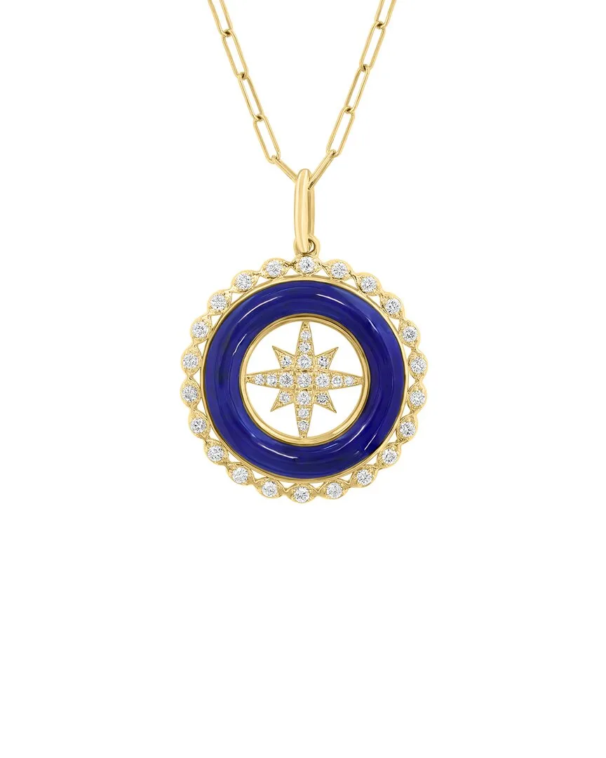 14K 3.30 ct. tw. Diamond & Lapis Lazuli Necklace by Effy Fine Jewelry