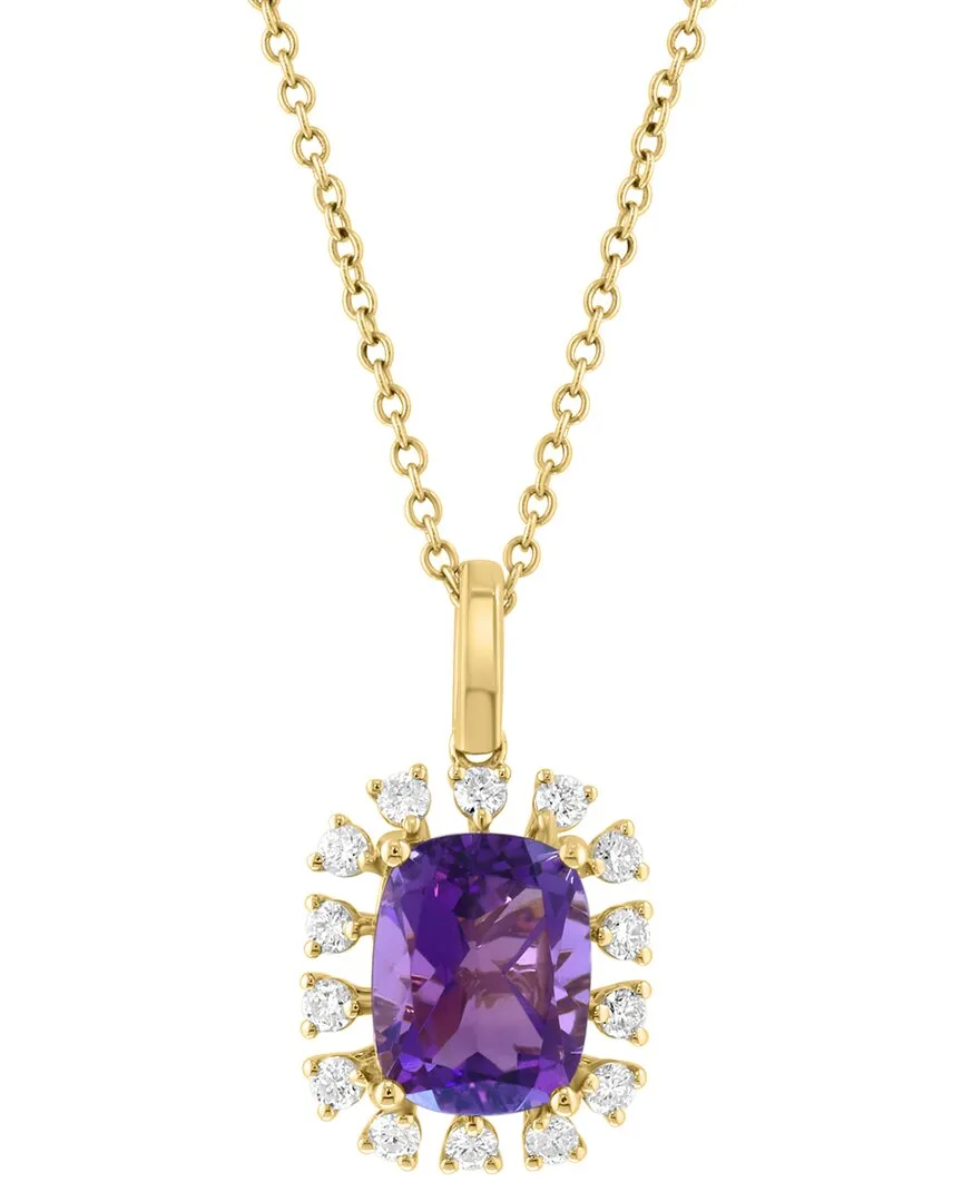 14K 3.22 ct. tw. Diamond & Amethyst Necklace by Effy Fine Jewelry