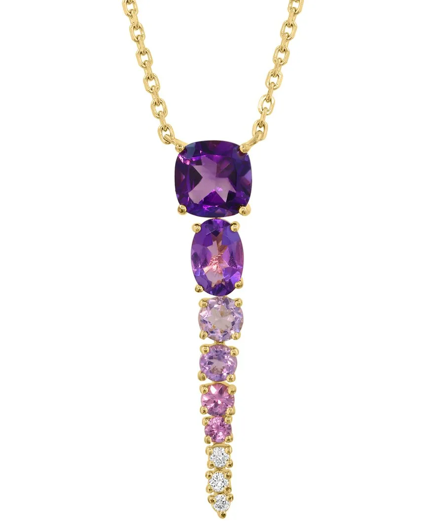 14K 1.73 ct. tw. Diamond & Gemstone Necklace by Effy Fine Jewelry