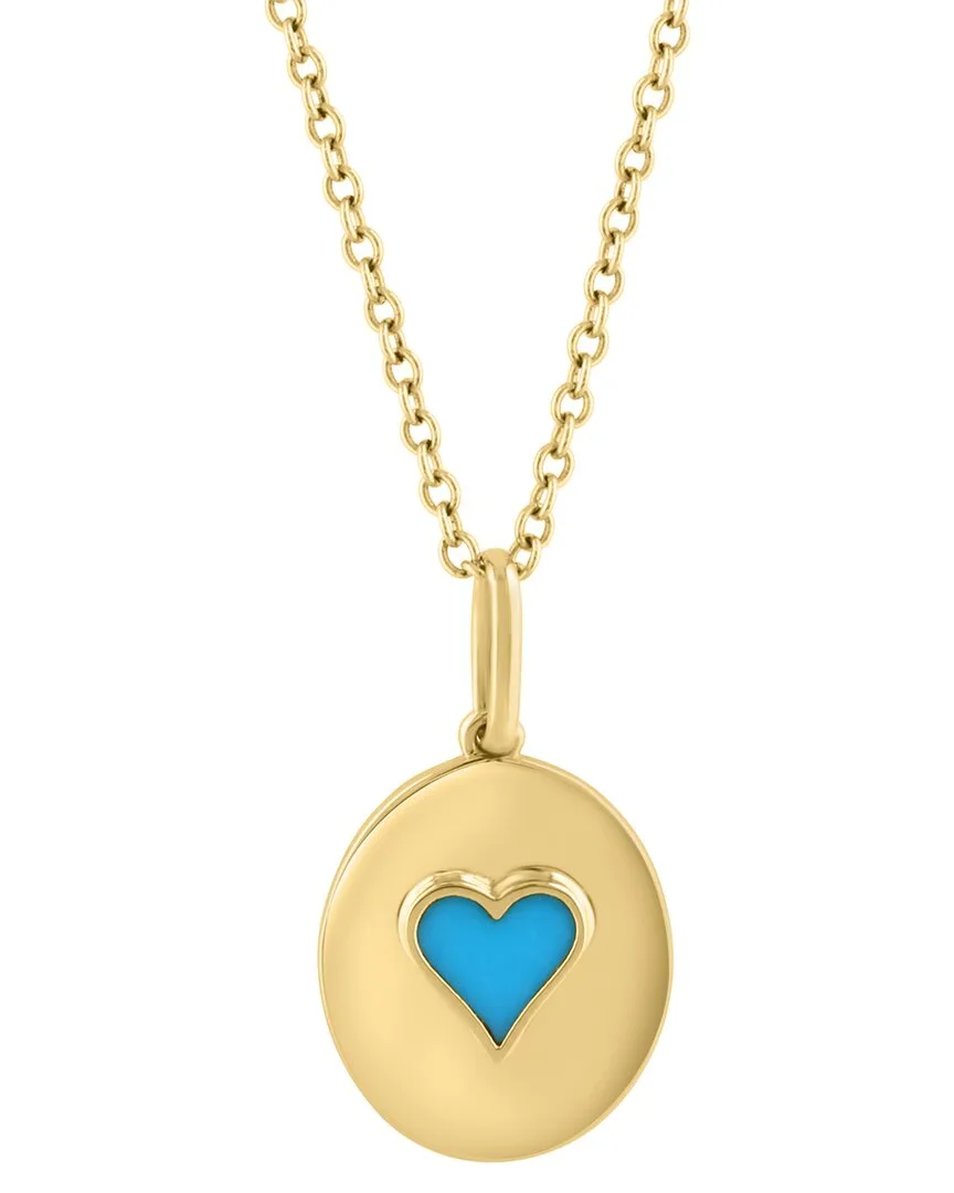 14K 0.16 ct. tw. Turquoise Necklace