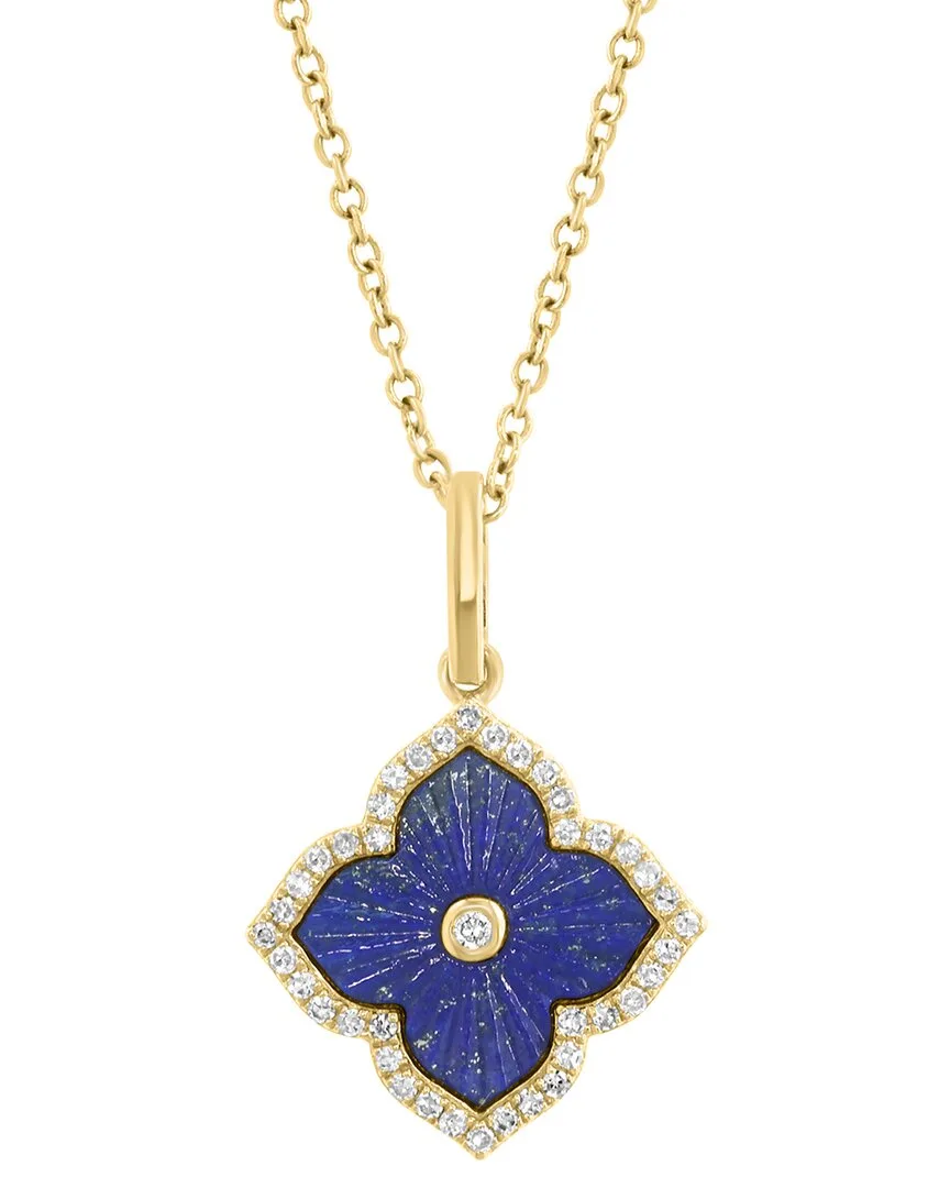 14K 1.09 ct. tw. Diamond & Lapis Lazuli Necklace by Effy Fine Jewelry