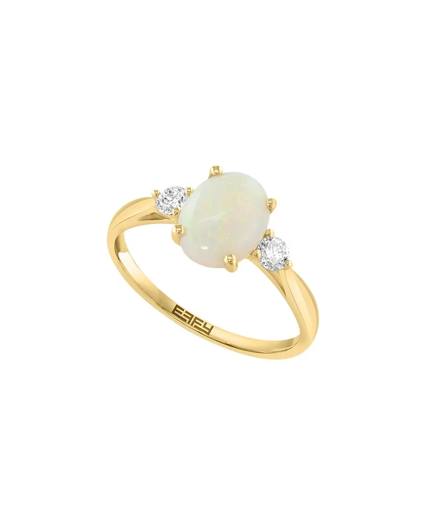 14K 1.14 ct. tw. Diamond & Opal Ring by Effy Fine Jewelry