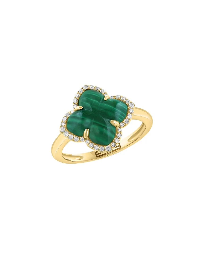 14K 3.54 ct. tw. Diamond & Malachite Ring by Effy Fine Jewelry