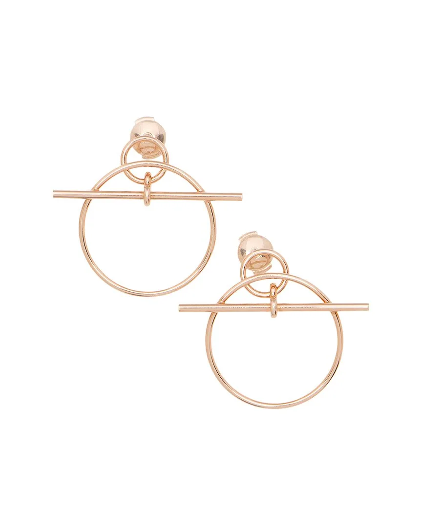 18K Rose Gold Small Loop Earrings (authentic Pre-Loved) by Herms
