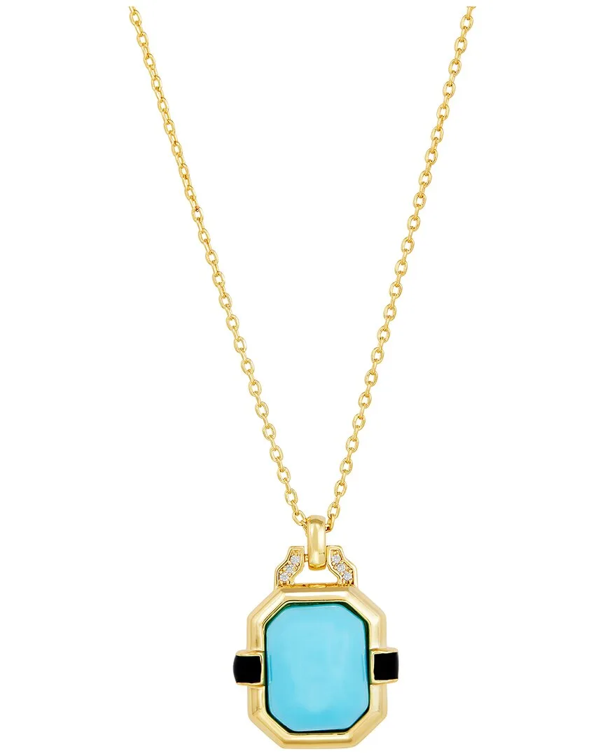 14K Plated Cz Pendant Necklace by Savvy Cie