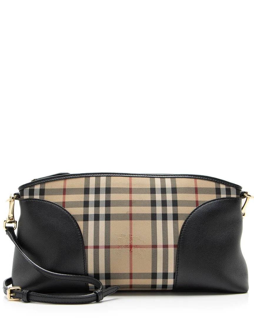 Beige Leather Horseferry Check Chichester Crossbody (authentic Pre-Loved) by Burberry