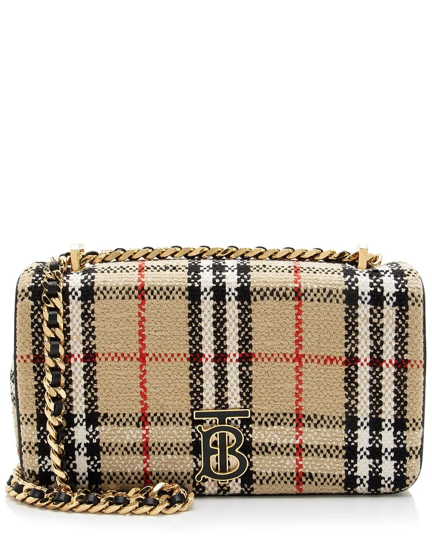 Beige Tweed Tb Lola Chain Small Crossbody (authentic Pre-Loved) by Burberry
