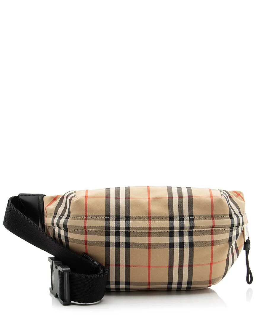 Beige Canvas Vintage Check Sonny Bum Bag (authentic Pre-Loved) by Burberry