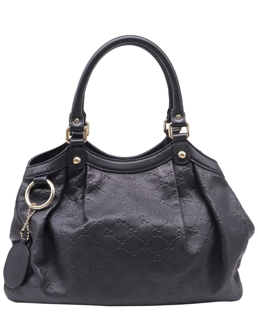 Black Leather Medium Sukey Tote (authentic Pre-Loved) by Gucci