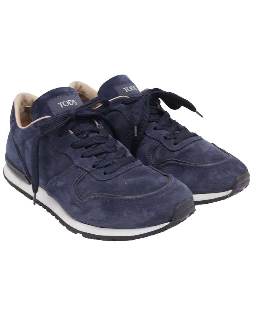 Suede Lace-Up Low-Top Sneaker (authentic Pre-Loved) by Tod's