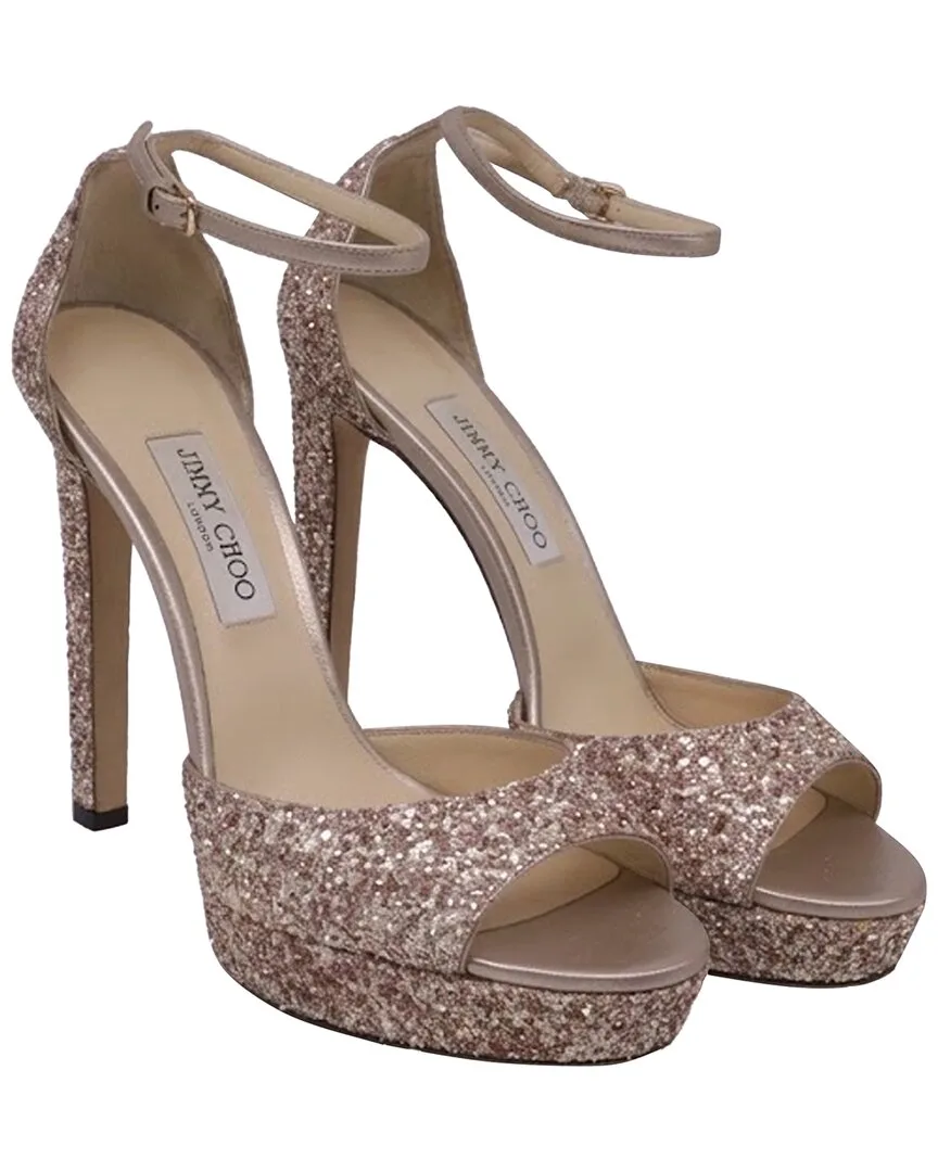 Glitter Max 150 Platform Sandal (authentic Pre-Loved) by Jimmy Choo