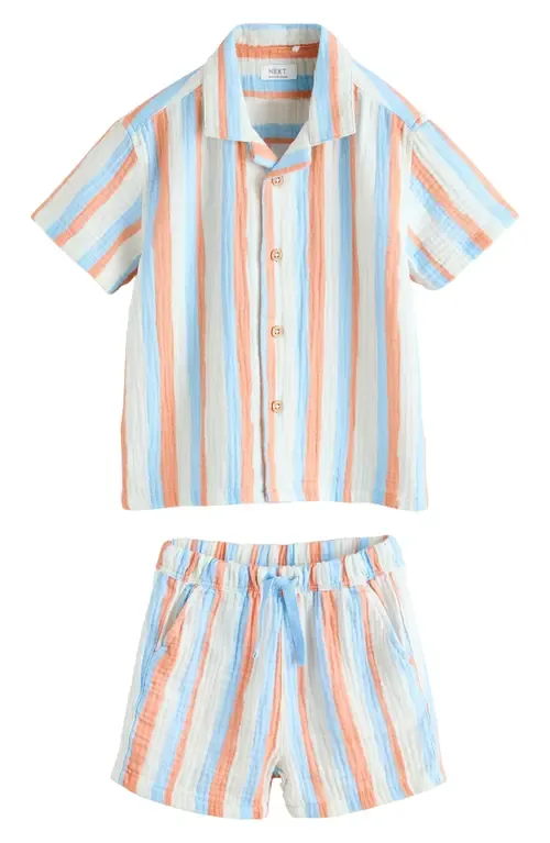 Short Sleeve Button-Up Shirt & Shorts Set by NEXT
