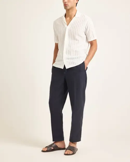 Alex Lino Relaxed Fit Italian Linen Drawcord Zip Fly Trousers by Orlebar Brown