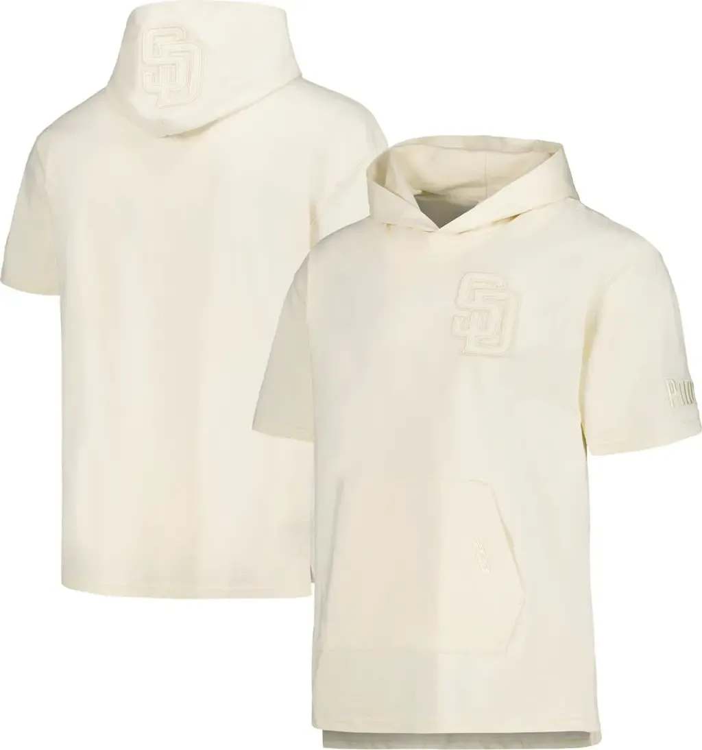 Pro Standard San Diego Padres Neutral Short Sleeve Hoodie T-Shirt by PRO STANDARD