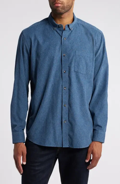Overdye Print Corduroy Button-Down Shirt by Johnston & Murphy