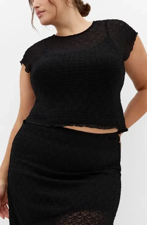 Brie Lace Knit Top by City Chic