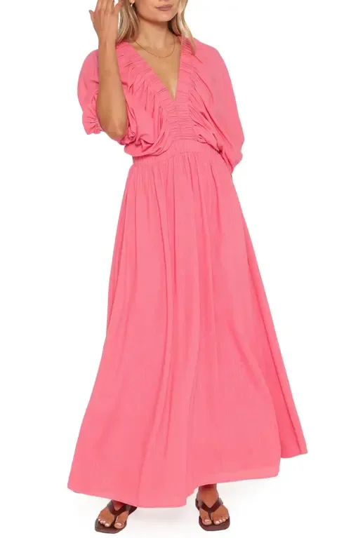 Gianna Puff Sleeve Maxi Dress by Petal & Pup