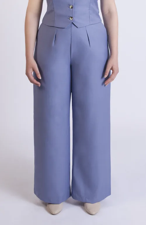 The Wool Wide Leg Pant for Full Hips and Thighs by Aam The Label