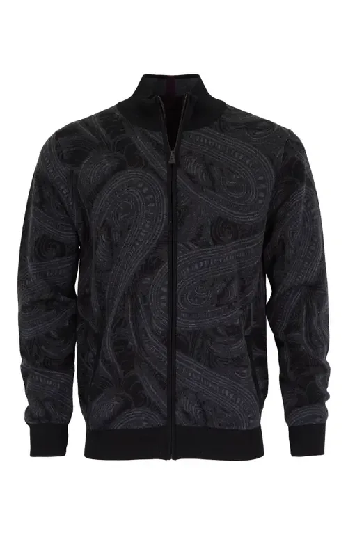 Frederick Merino Wool Full Zip Cardigan by Lords of Harlech