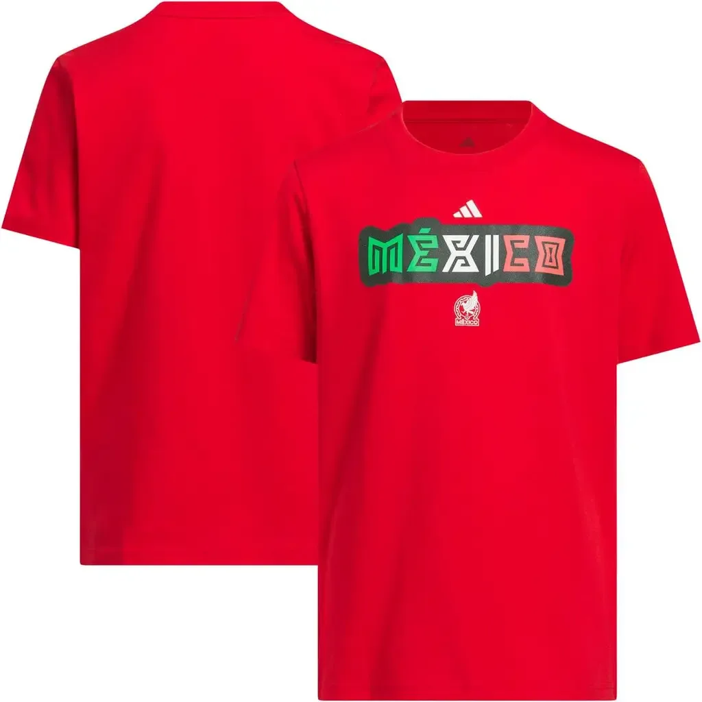 Adidas Red Mexico National Team Jersey Hook T-Shirt by adidas