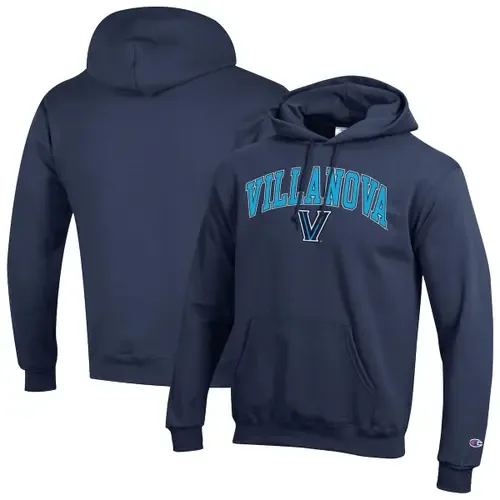 Champion Navy Villanova Wildcats Arched Logo Fleece Pullover Hoodie by Champion