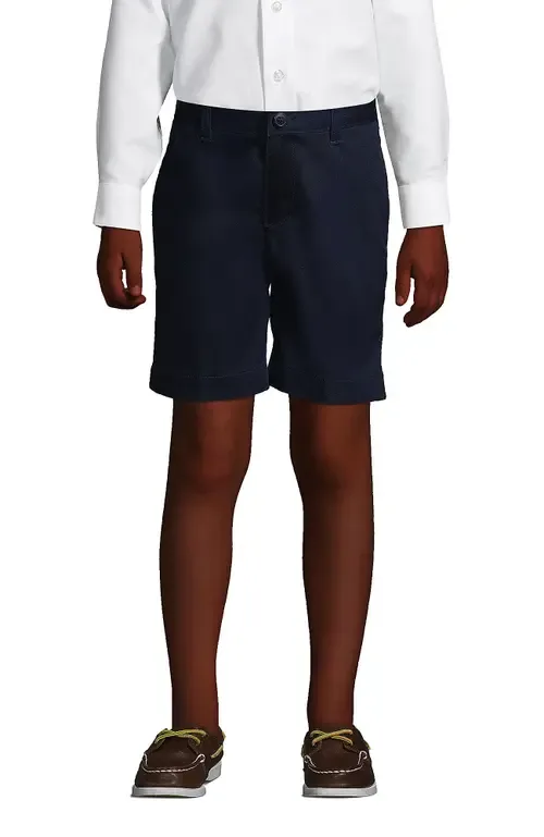 Husky Plain Front Blend Chino Shorts by Lands' End