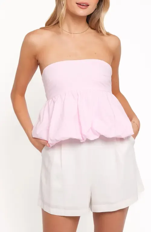Yvanna Bubble Hem Strapless Top by Petal & Pup