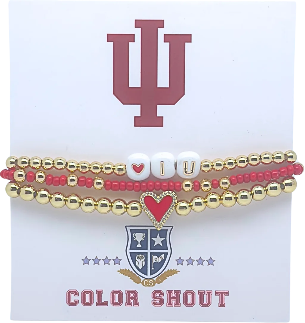 Indiana University Love My College Bracelet Stack by Color Shout