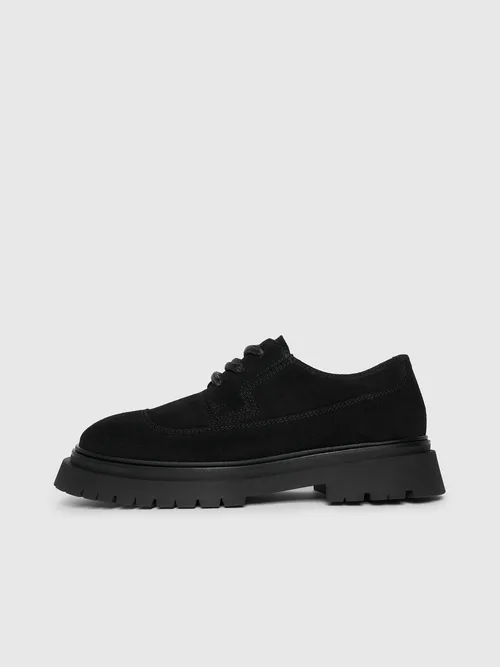 Rennes Suede Derby Shoe by Manière De Voir