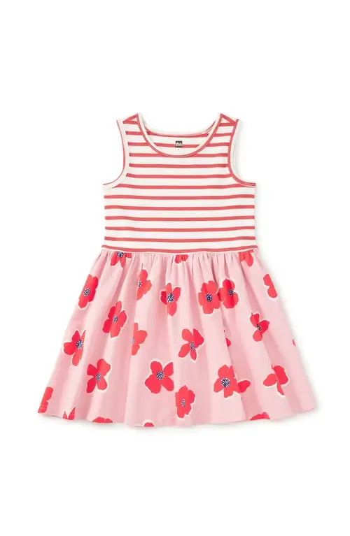 Print Mix Tank Skirted Dress by Tea Collection