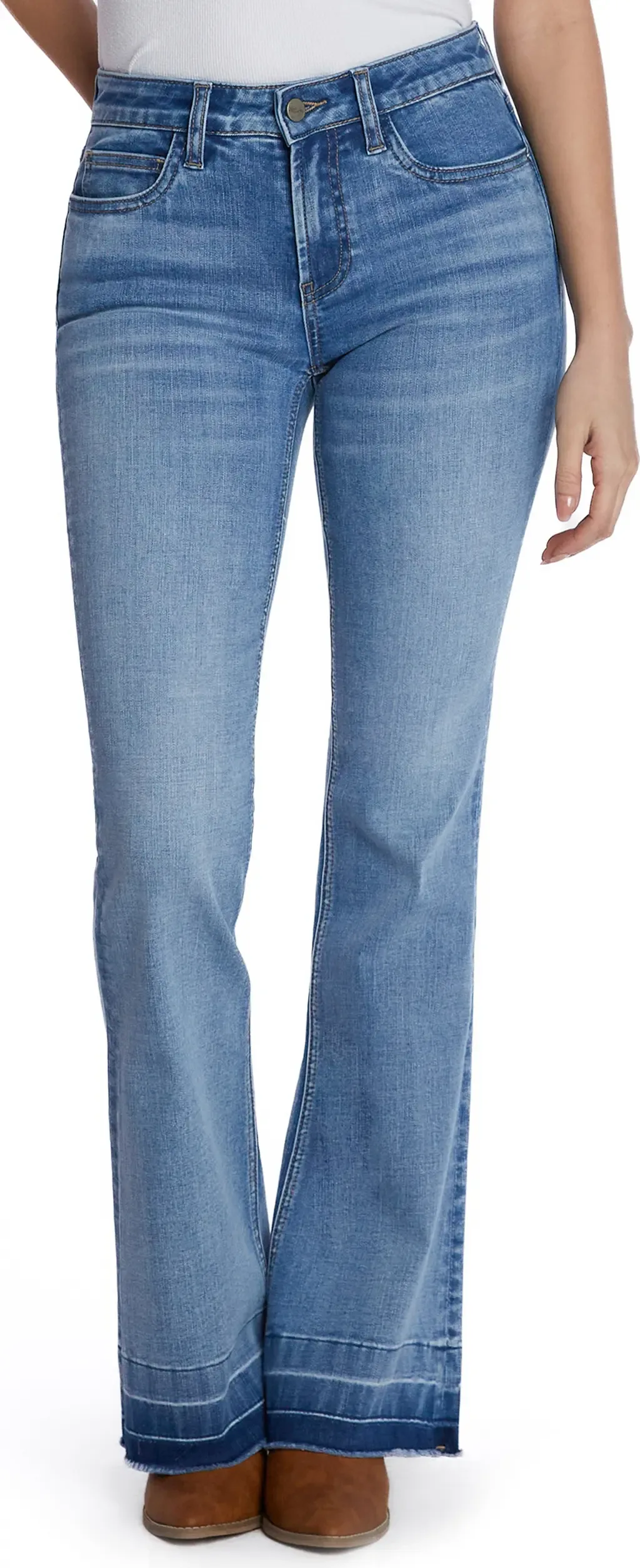 Release Hem Flare Jeans by HINT OF BLU