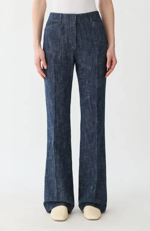 Reade Cotton & Linen Flare Leg Pants by Lafayette 148 New York