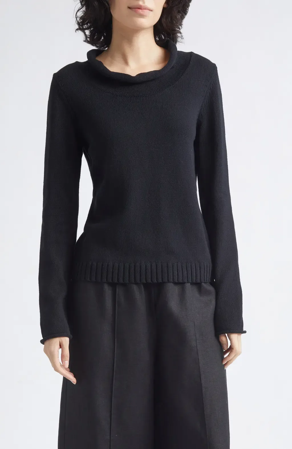 Teo Cowl Neck Cotton Sweater by POSSE