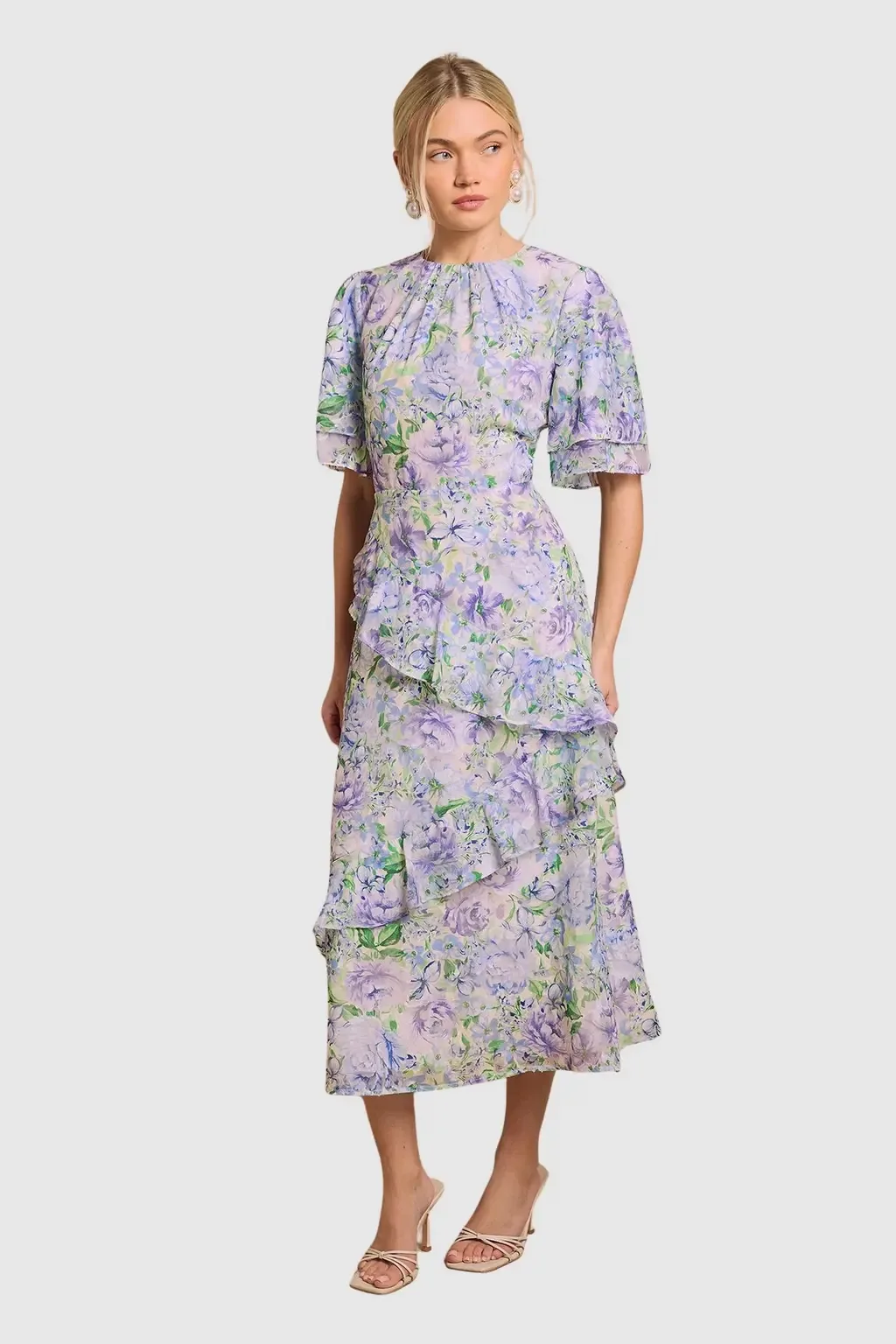 Occasion Flora Jacquard Midi Dress by Oasis
