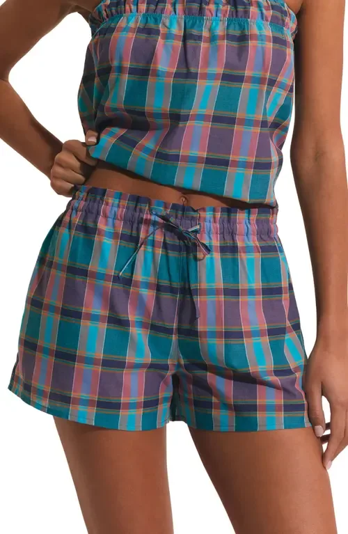 Vagabonde Plaid Cotton Sleep Shorts by Etam