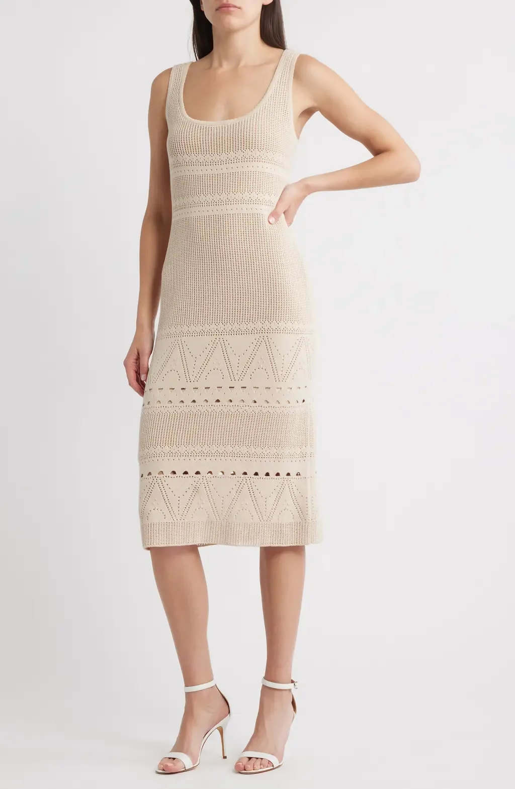 Emerson Open Stitch Sleeveless Dress by KOBI HALPERIN